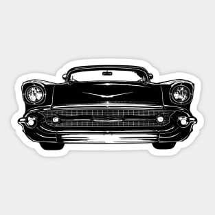 Tri Five Chevy Sketch Art Sticker